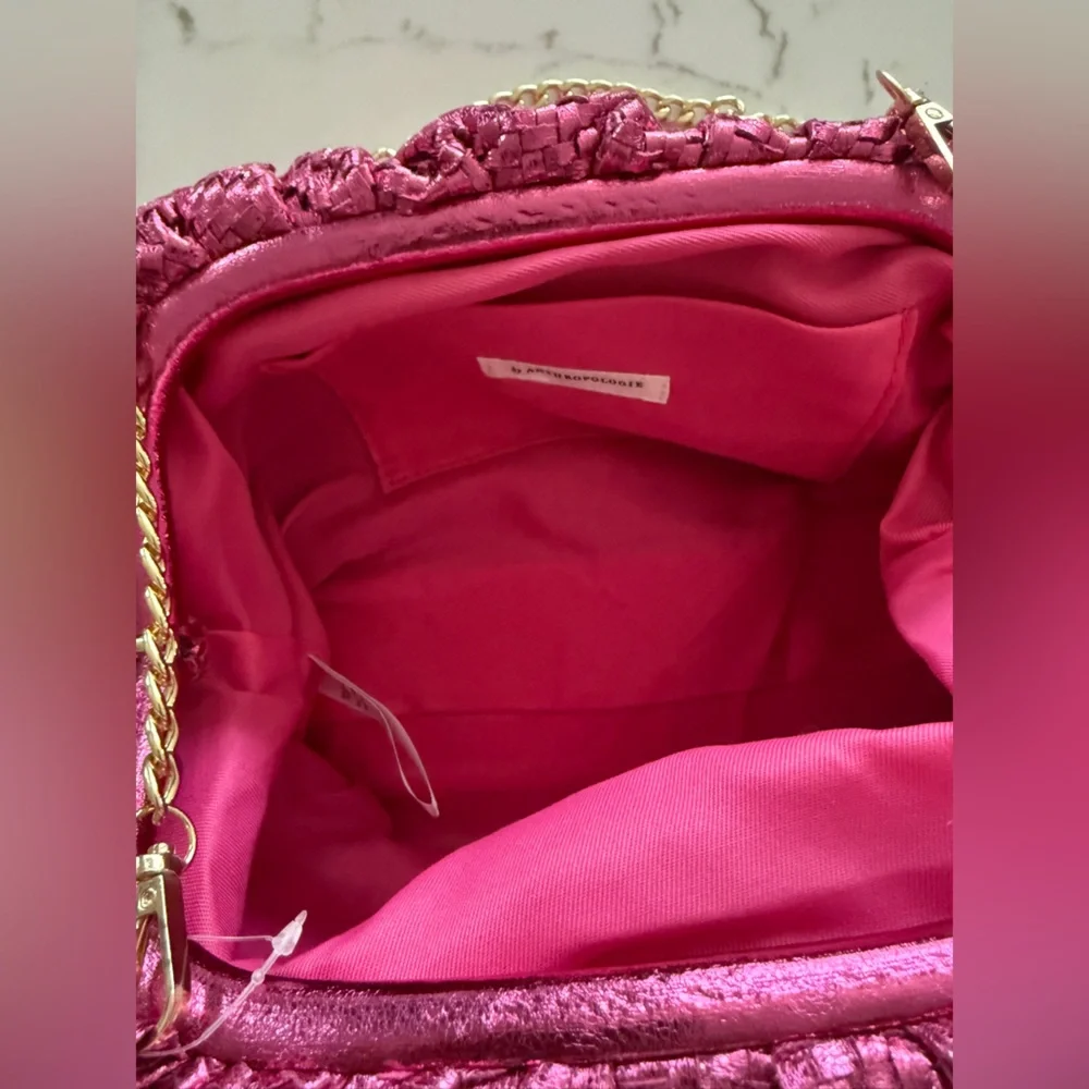 NEW By Anthropologie Frankie Clutch Hot Pink - Picture 4 of 8